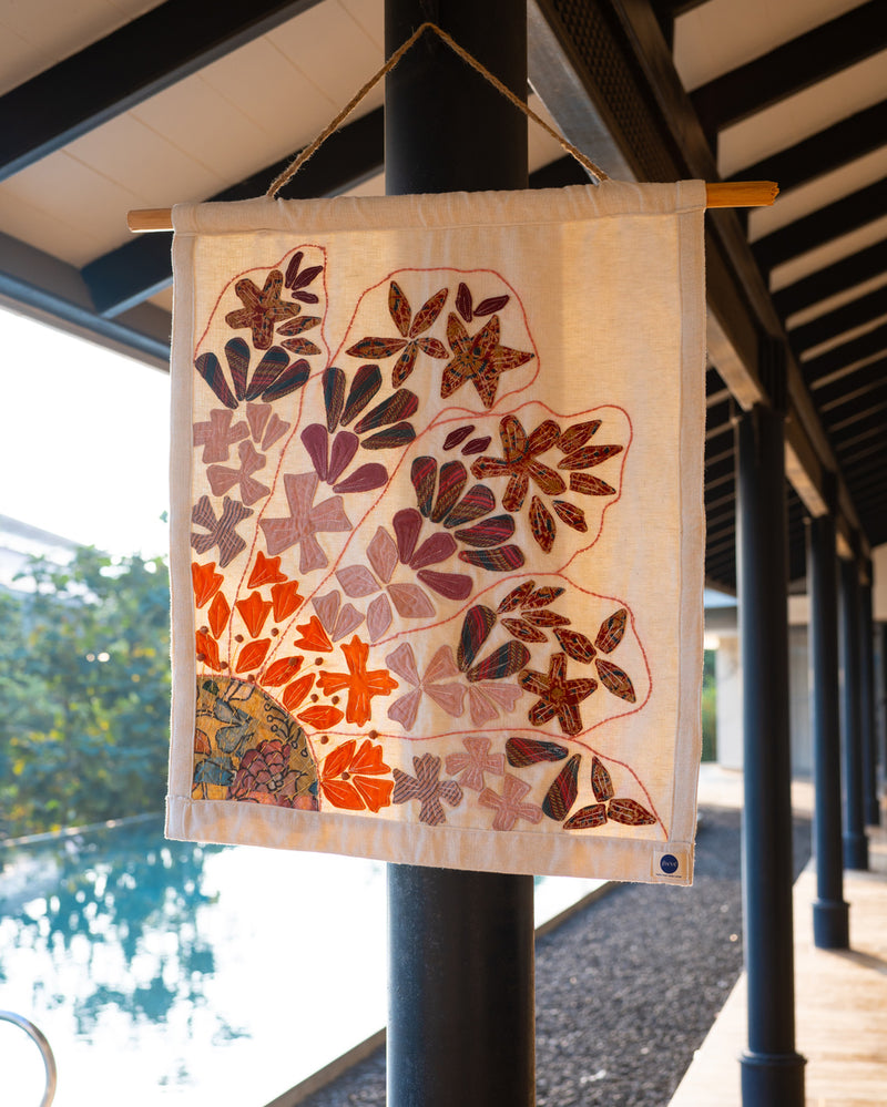 Gulmohar Upcycled Fabric Tapestry | Wall Hanging