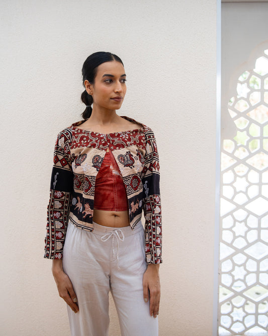 The Sherni Embroidered Crop Jacket