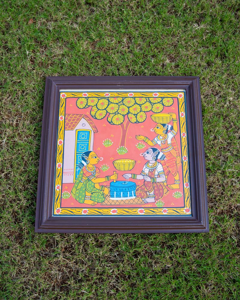 Stree Hand-Painted Wall Art | Wooden Frame